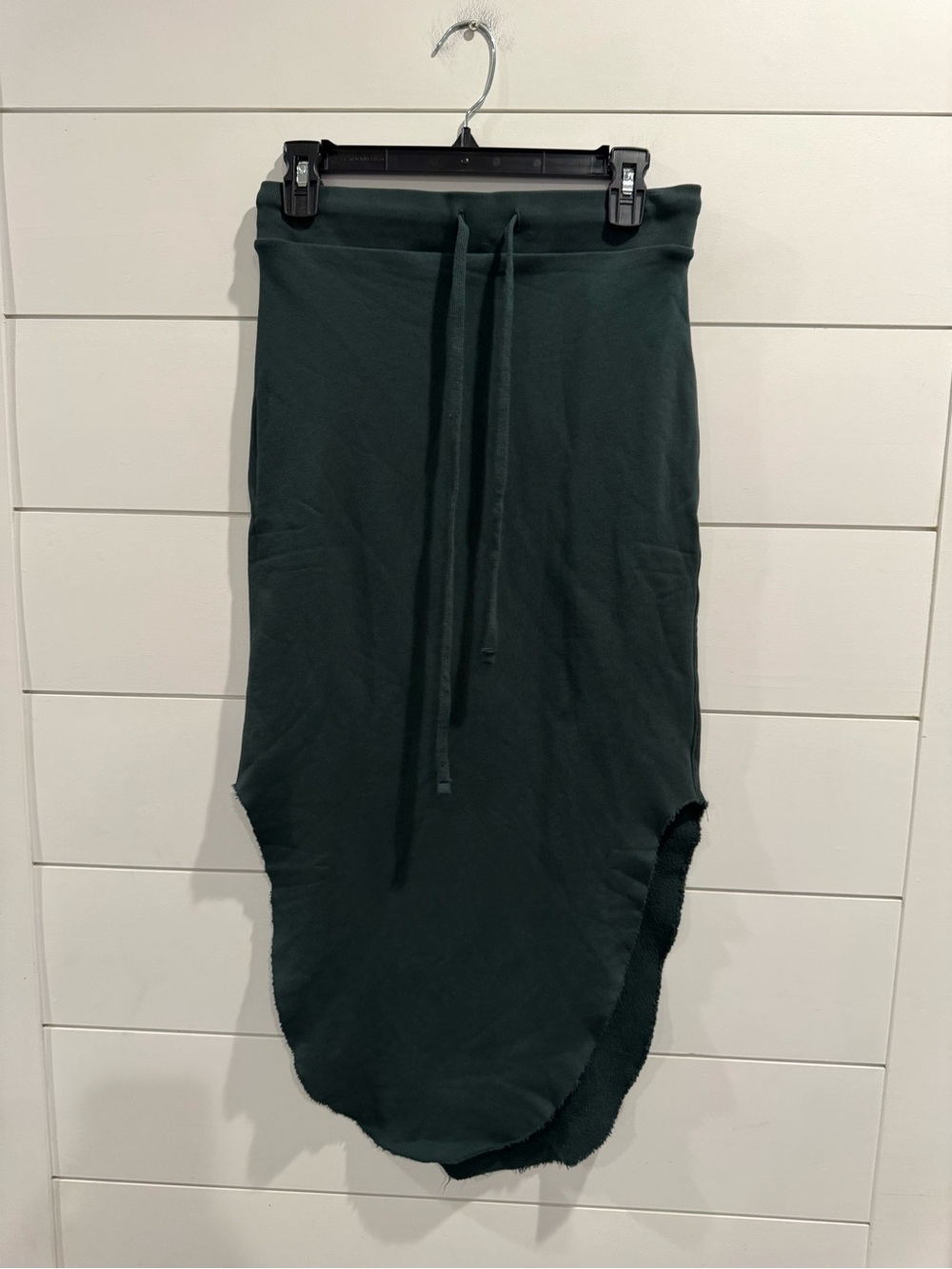 Frank & Eileen forest green Donegal fleece midi skirt